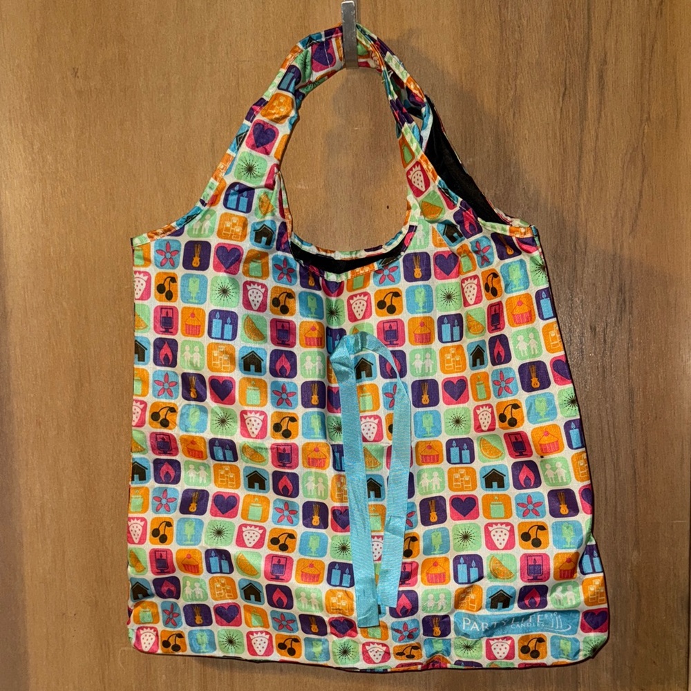 Party Lite Candles Colorful Patterned Tote Bag
